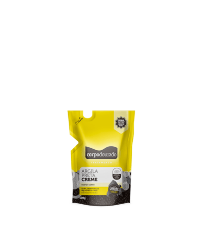 Argila Preta em Creme Corpo Dourado 100g