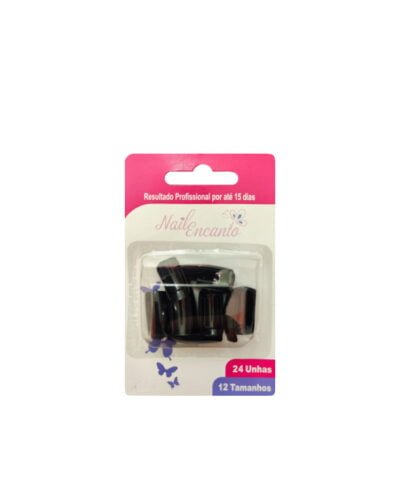 Unhas Postiças Nail Encanto 28 Unidades Preto
