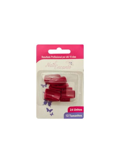 Unhas Postiças Nail Encanto 28 Unidades Vermelho